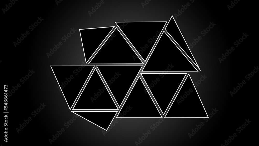 Collage, empty triangle frames on a gradient background. Templates for photo parts and for the interior. Vector illustration. Collage, empty triangle frames on a gradient background. Templates for photo parts and for the interior. Vector illustration.