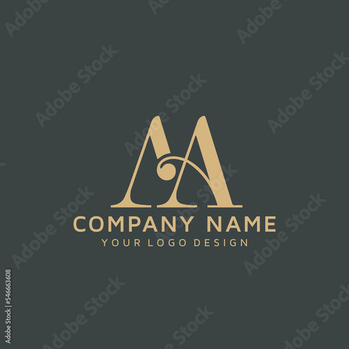 the letters AA vector logo design