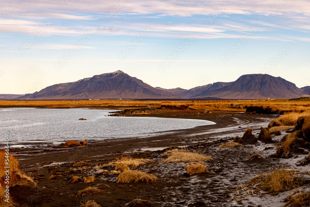 Landscape at Iceland coast