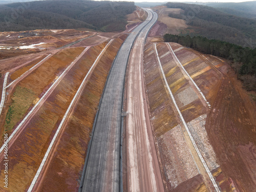 Canvas Print Highway Construction