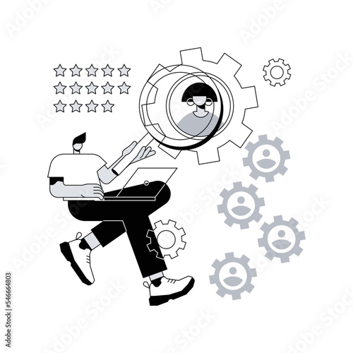 Human resources abstract concept vector illustration. HR team work, human resources agency, headhunter service, talent acquisition, job listing website, post resume, find staff abstract metaphor.