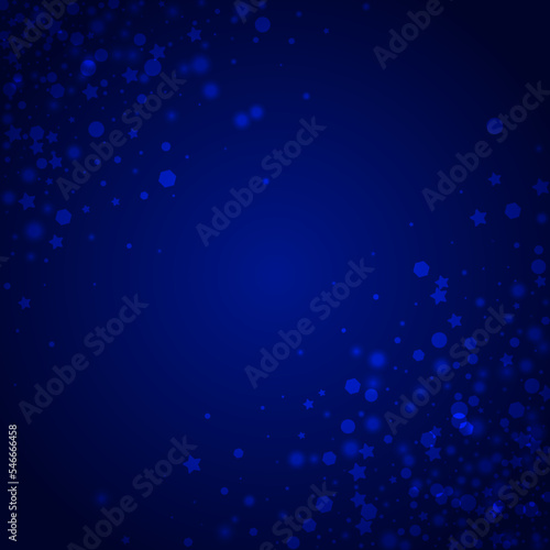 Silver Flake Vector Blue Background. Glow Minimal