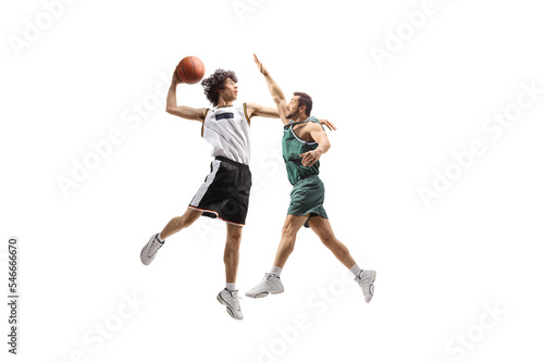 Professional basketball players playing basketball © Ljupco Smokovski