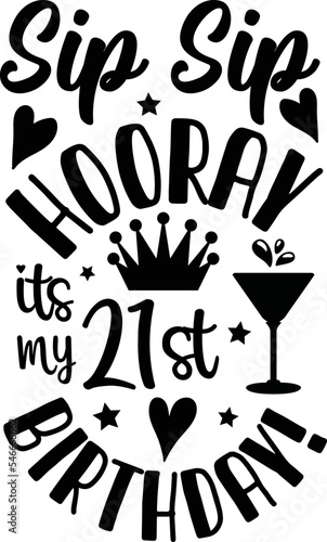 SIP SIP Hooray 21st birthday design