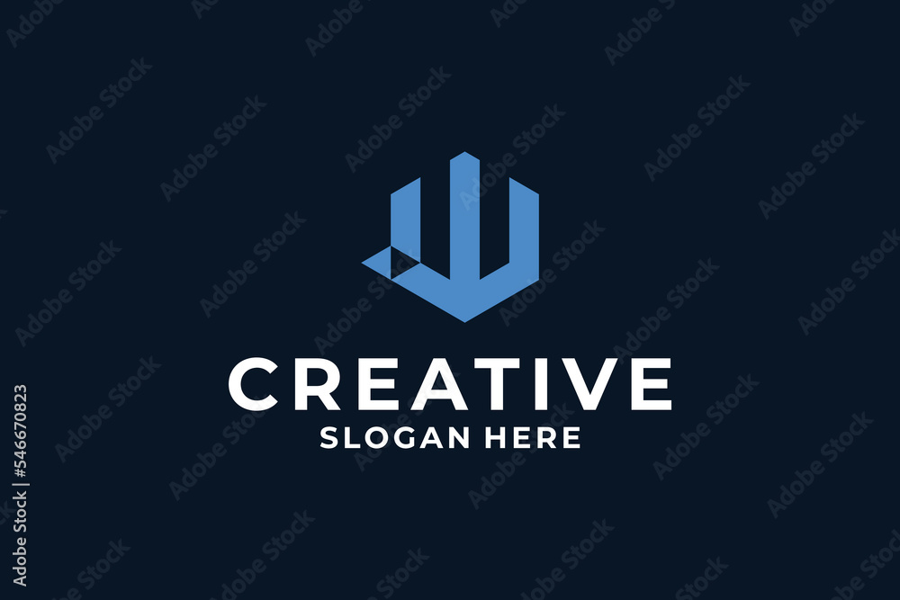 Creative letter W logo design with digital, fast, connection concept. Creative letter W logo design with digital, fast, connection concept.