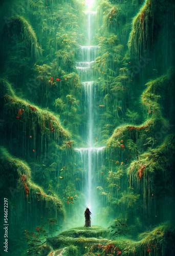 waterfall in the jungle