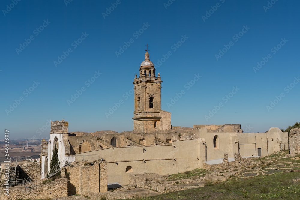 Santa Maria la Coronada church in the old historic center of Medina Sidonia, Andalusia, Spain