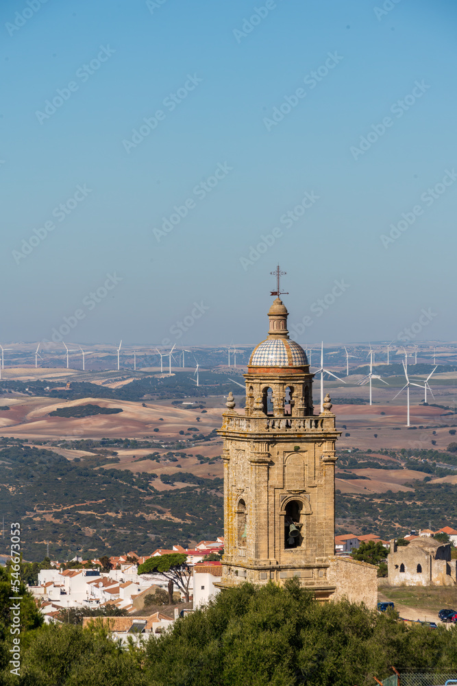 Obraz premium Santa Maria la Coronada church in the old historic center of Medina Sidonia, Andalusia, Spain