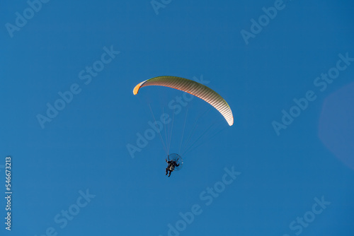 Paraglider in the sky in the south of Spain
