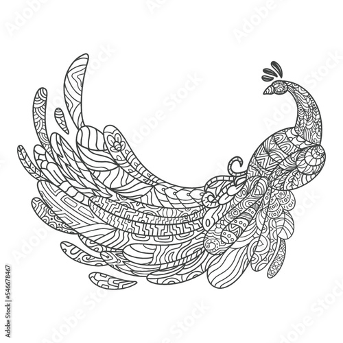Animal floral zentangle mandala coloring pages