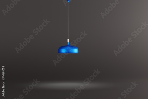 Lamps on a dark background. Home furnishing concept, minimalist style. Nice hanging lamps. 3D render, 3D illustration.