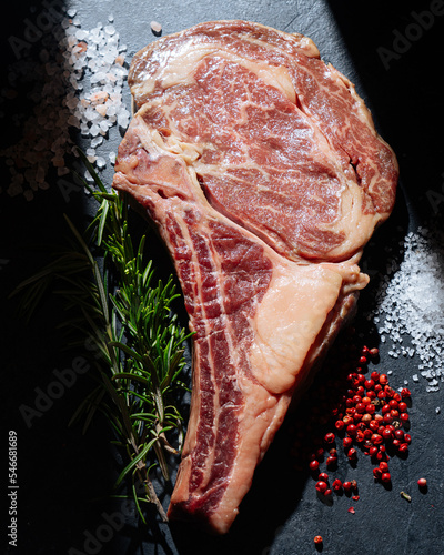 Chunk of raw beef steak photo