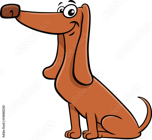 funny cartoon dachshund dog comic animal character