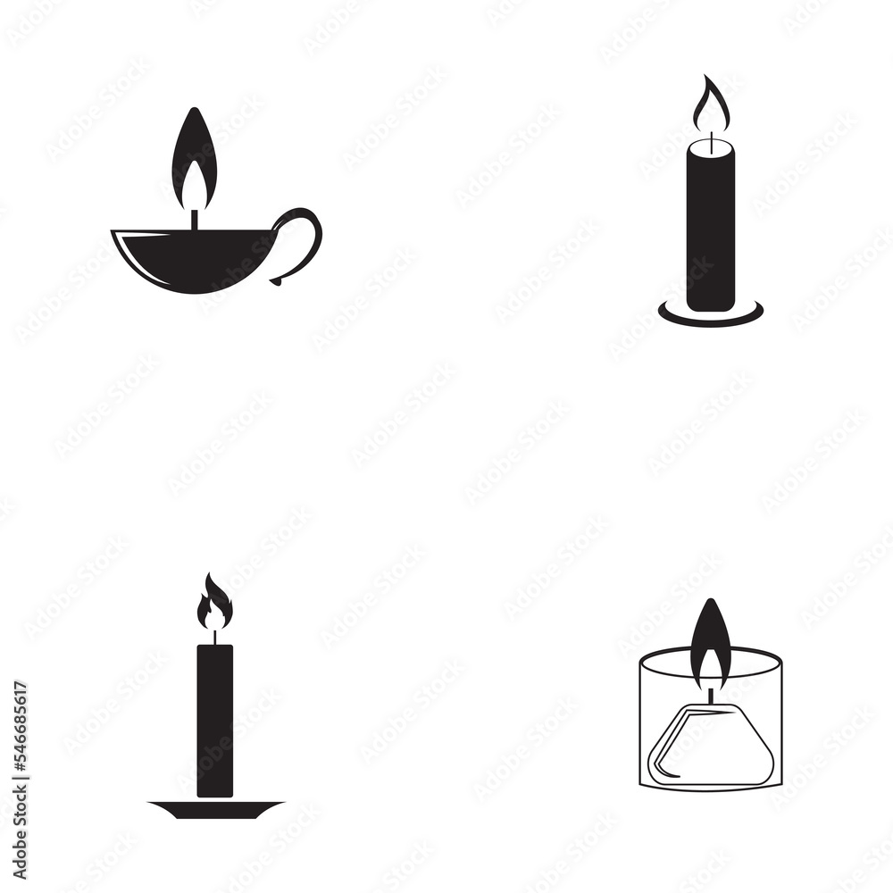 Candle Vectors Illustrations icon background Candle Vectors Illustrations icon background