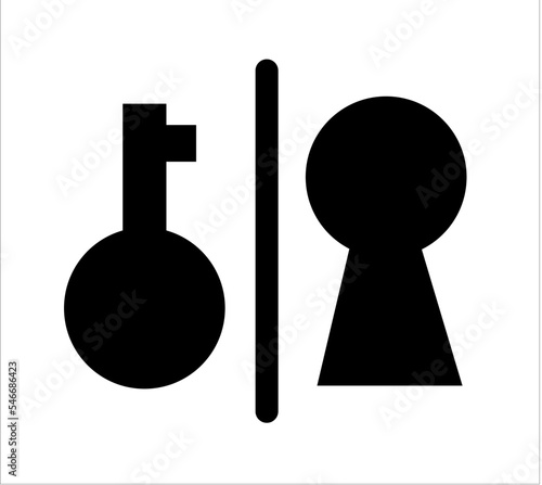 Restroom or bathroom for man and woman to peeing. Funny vector WC pictogram icon or sign. World toilet day. Stickman bath room. Unisex. Clean the toilets