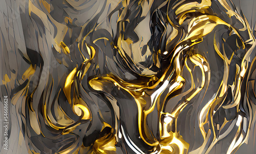 Abstract Gold Marble ink Art Background, Texture and Illustration © Tom