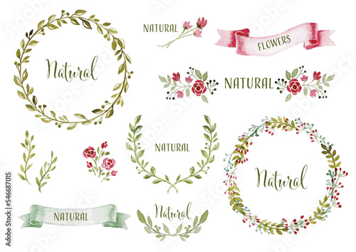 watercolor natural frames