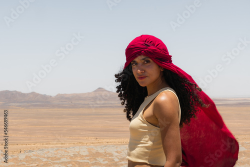 Berber woman Wearing headscarf photo