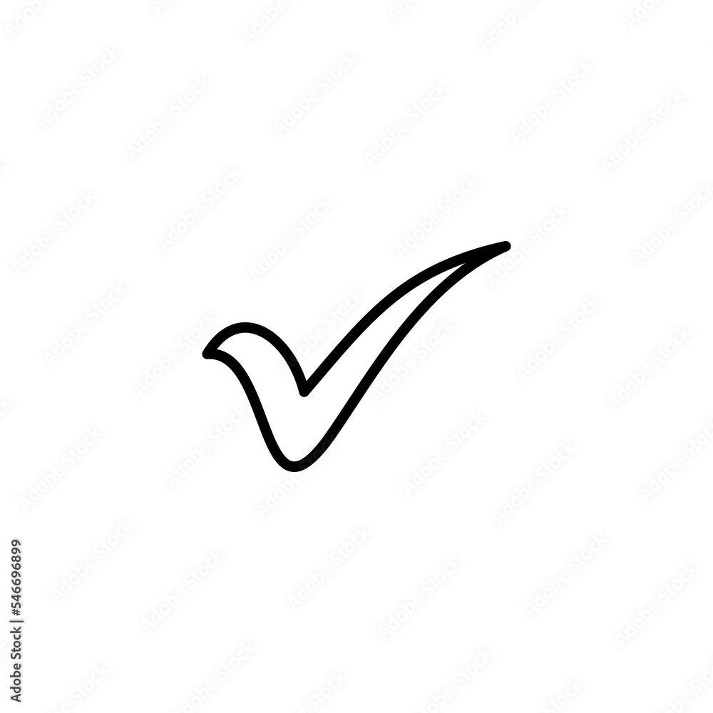 Check mark icon vector illustration. Tick mark sign and symbol Check mark icon vector illustration. Tick mark sign and symbol