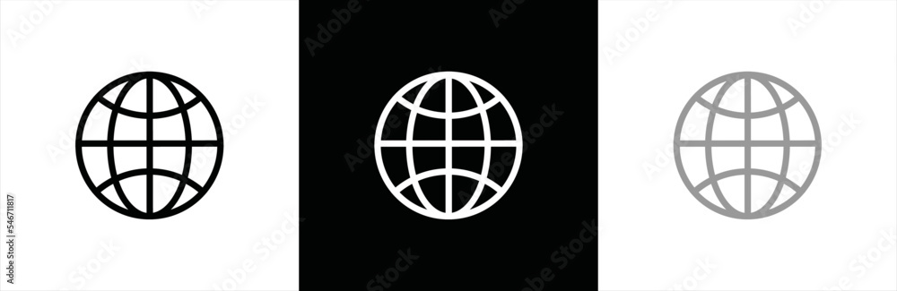 World icons set. World web icon. World planet earth icon. Symbol of Earth and world. World web icon sign. Globe shape line and flat style. Vector illustration. World icons set. World web icon. World planet earth icon. Symbol of Earth and world. World web icon sign. Globe shape line and flat style. Vector illustration.