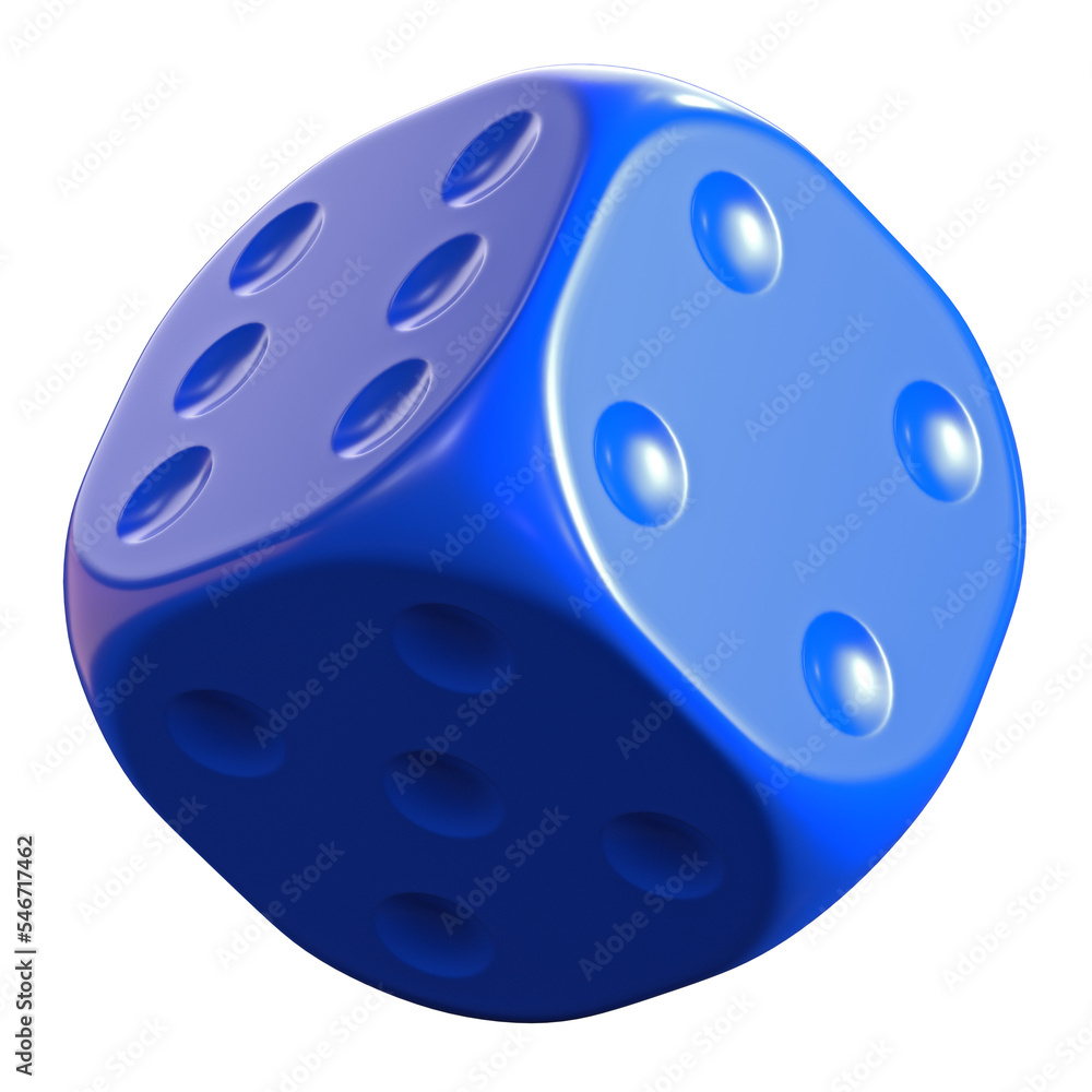 Dice 3d blue Dice 3d blue