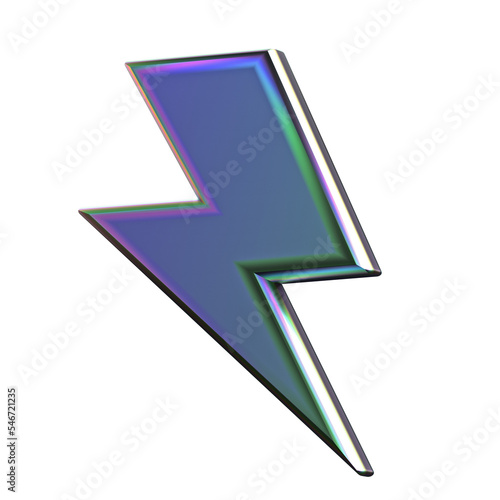 Flash 3d green bolt lightning