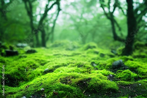 Moss growing in a forest