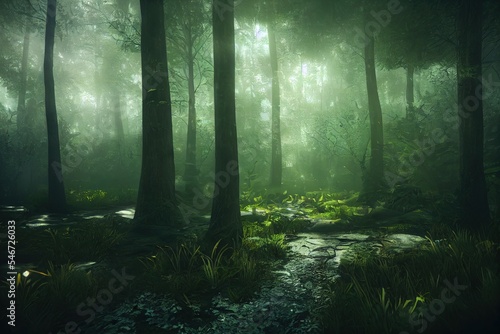 Misty path through the forest © LeopoldMasterson