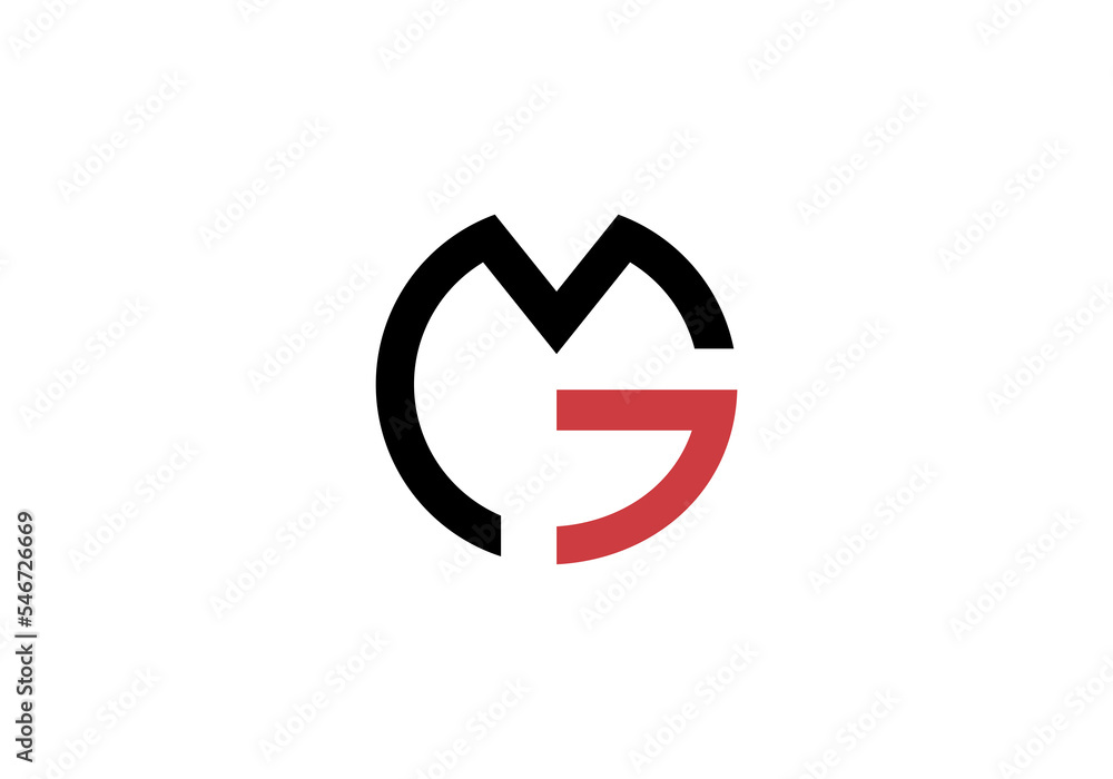 initial letter logo MG initial company icon business logo background illustration initial letter logo MG initial company icon business logo background illustration