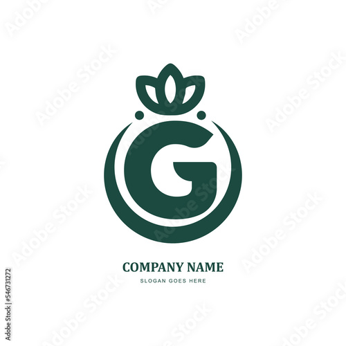 Creative letter G with ring logo design	
