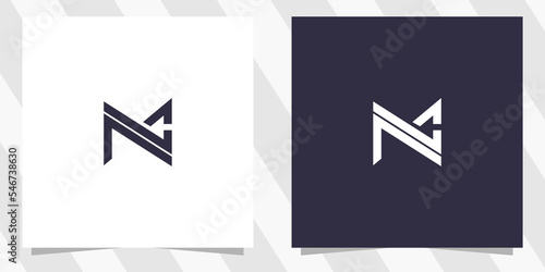 letter nc cn logo design