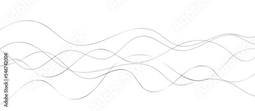Curve wave seamless pattern. Thin line wavy abstract vector background. Curve wave seamless pattern. Line art striped graphic template. Vector illustration