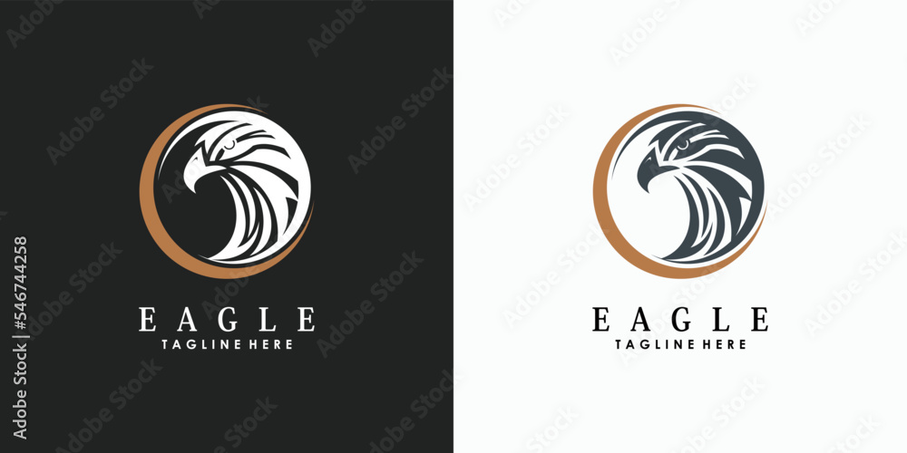eagle head logo design abstract with creative concept eagle head logo design abstract with creative concept