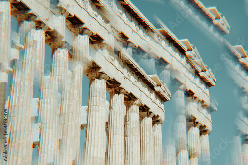 kaleidoscopic image of the Parthenon in Athens photo