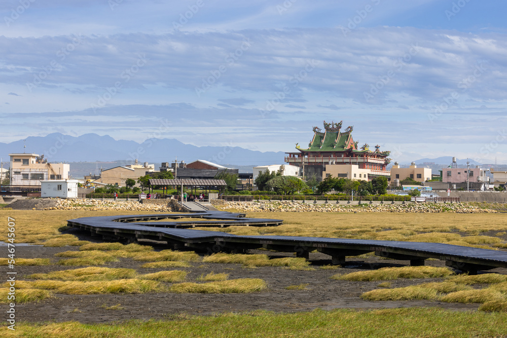 Taichung, Taiwan 01 November 2022: Gaomei Wetlands in Taichung of Taiwan Taichung, Taiwan 01 November 2022: Gaomei Wetlands in Taichung of Taiwan