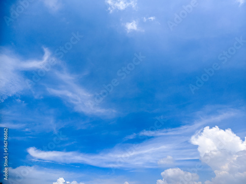 blue sky with cloud background © NadNad