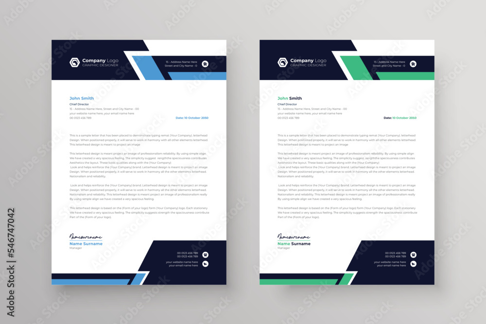 Professional business letterhead corporate identity stylish company invoice and cover design a4 size 