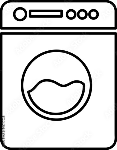 Washing machine icon vector. Electric appliances symbol on white background..eps