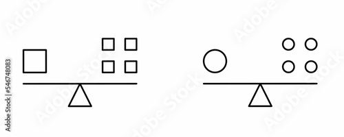 balance icon set isolated on white background.equality icon