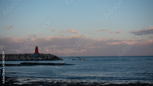 Wallpaper Mural Purple sky and sea scenery Torontodigital.ca
