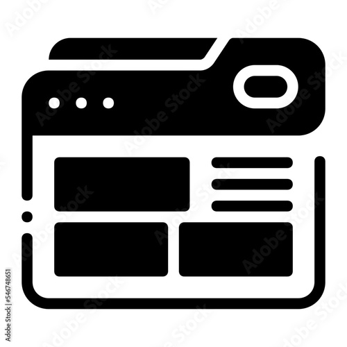 Icon Website With Style Glyph