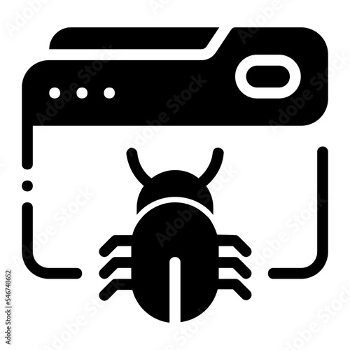 Icon Bug With Style Glyph