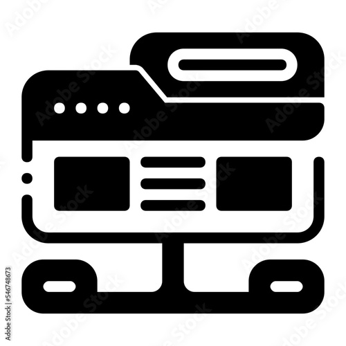 Icon Network With Style Glyph