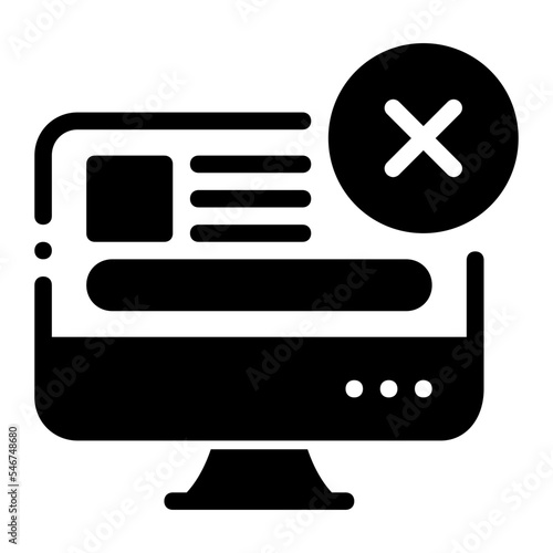 Icon Monitor With Style Glyph