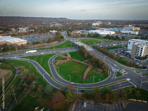 Aerial Drone Sunset in Bridgewater New Jersey