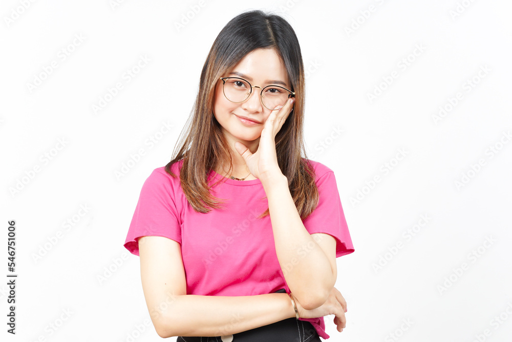 Boring Gesture Of Beautiful Asian Woman Isolated On White Background Boring Gesture Of Beautiful Asian Woman Isolated On White Background