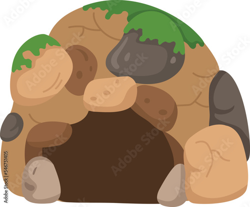 illustration of cave stone vector