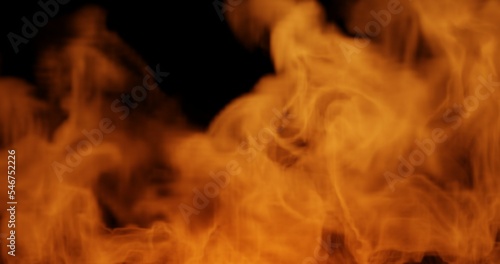isolated fire flame texture on black