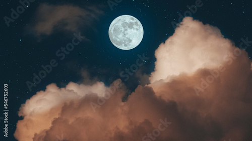 moon and clouds