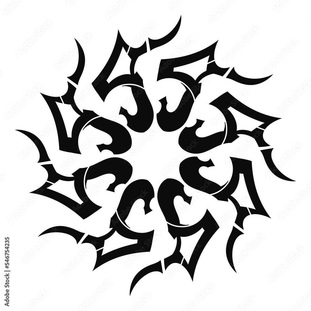 Ornamental illustration sun tribal art tattoo Ornamental illustration sun tribal art tattoo